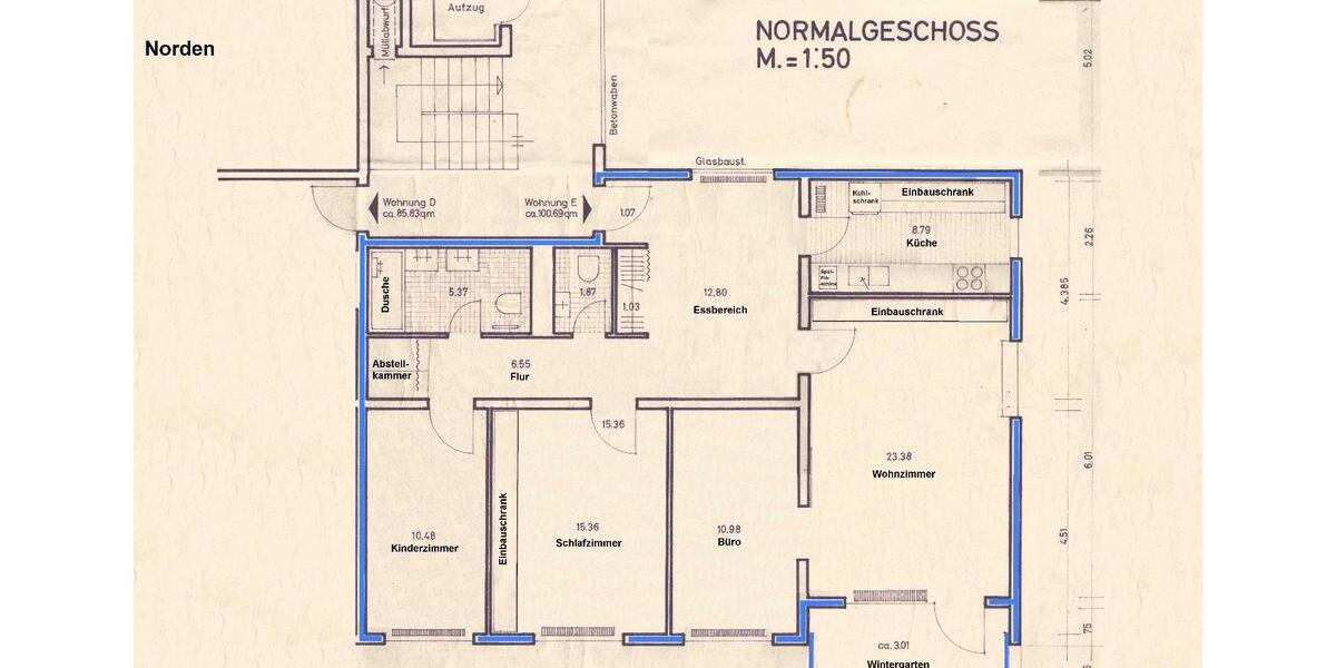 Mehrfamilienhaus, Wohnhaus Hannover Döhren-Wülfel - 4 Zimmer, 101 m&sup2;, 350.000&euro; | Angebot:24646311