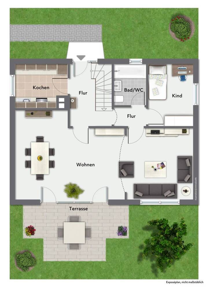 Renoviertes Einfamilienhaus mit schönen Garten in Ellerbek