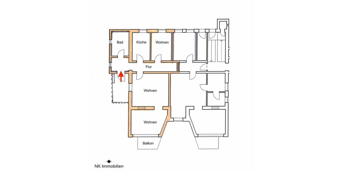 Etagenwohnung Bad Schmiedeberg - 2 Zimmer, 89 m&sup2;, 695&euro; | Angebot:26805944