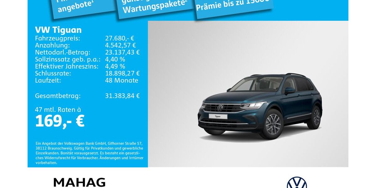VW Tiguan 47.136 km 27.680 &euro; Ottobrunn 85521