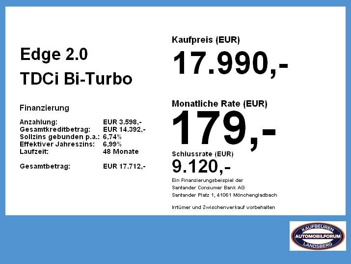 Ford Edge 111.807 km 17.990 &euro; Kaufbeuren 87600