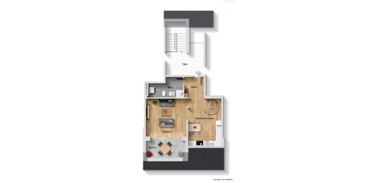 Maisonettenwohnung Bad Saulgau - 1.5 Zimmer, 66 m&sup2;, 830&euro; | Angebot:26312988