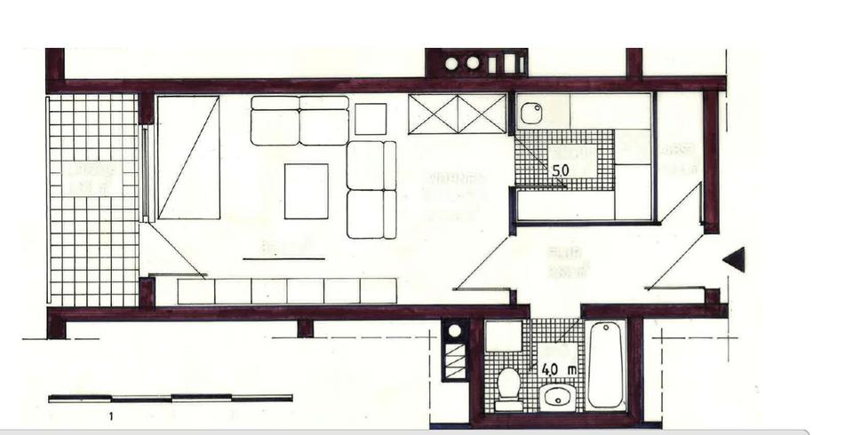 Etagenwohnung Wilster - 1 Zimmer, 37 m&sup2;, 350&euro; | Angebot:26165826