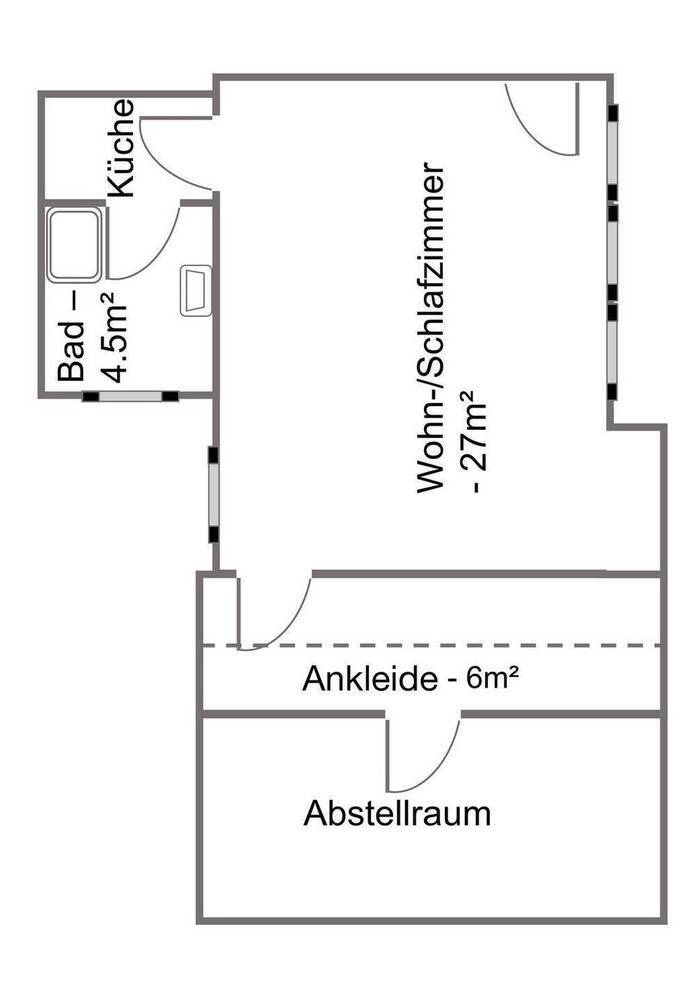 MÖBLIERTES SINGLE-APARTMENT IN RUHIGER LAGE VON REUTTI