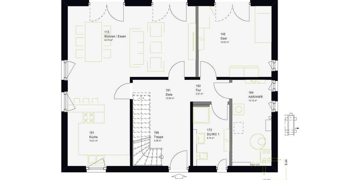Einfamilienhaus Rottenburg am Neckar Rottenburg - 6 Zimmer, 185 m&sup2;, 510.589&euro; | Angebot:26686139