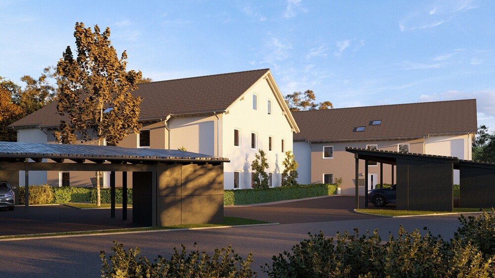 Nachhaltige und energieeffiziente 2-Zimmer Neubauwohnung mit gehobener Ausstattung, Balkon und 2 Carportstellplätzen - Etagenwohnung Pösing | Angebot:26421985