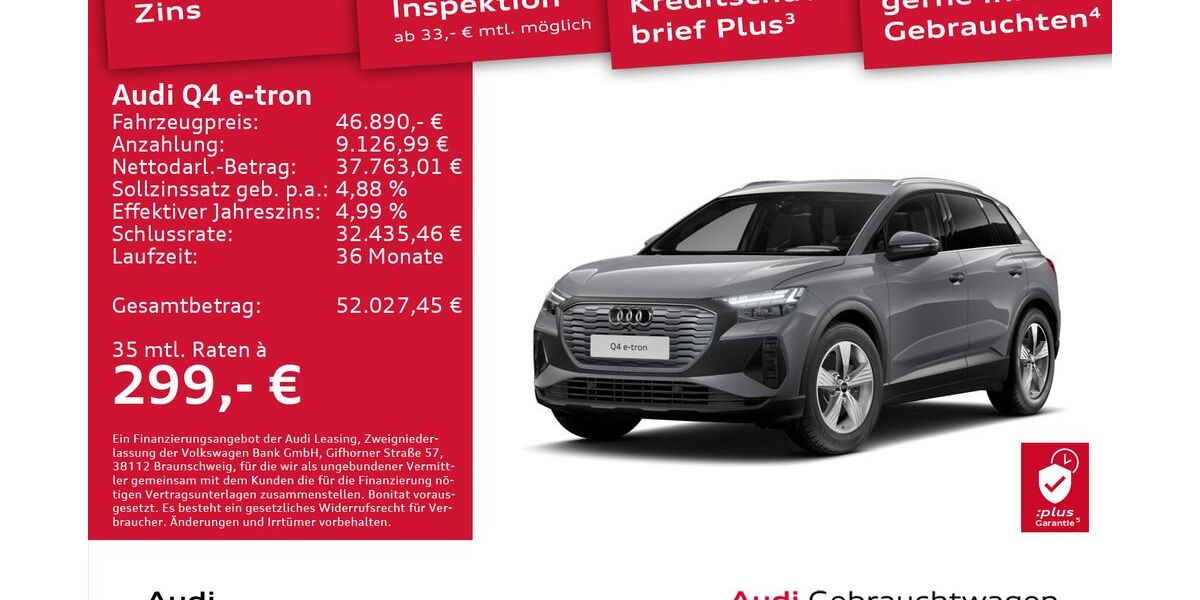 Audi Q4 e-tron 8.566 km 46.490 &euro; Dresden 01169