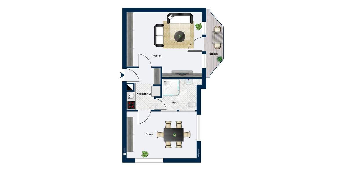 Etagenwohnung Ansbach - 2 Zimmer, 46 m&sup2;, 120.000&euro; | Angebot:25679040