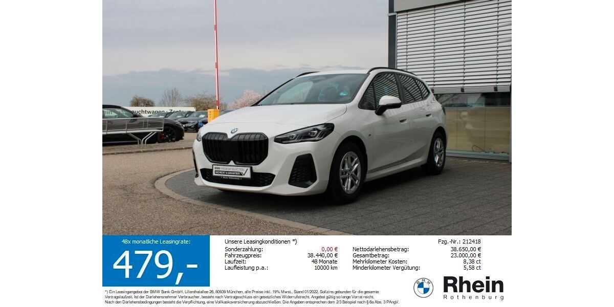 BMW 220 Active Tourer 15.980 km 35.840 &euro; Neusitz/Rothenburg 91616