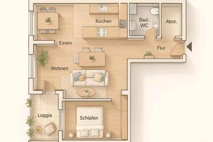 *PROVISIONSFREI* 2,5 Zi Wohnung als Kapitalanlage in LB zimmer