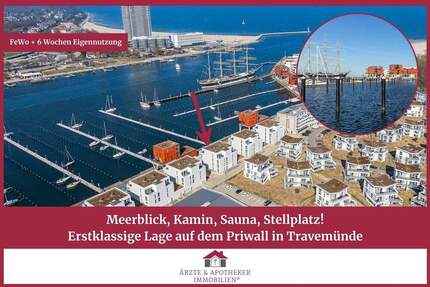 Meerblick, Kamin, Sauna, Stellplatz! Erstklassige Lage auf dem Priwall in Travemünde 3 zimmer