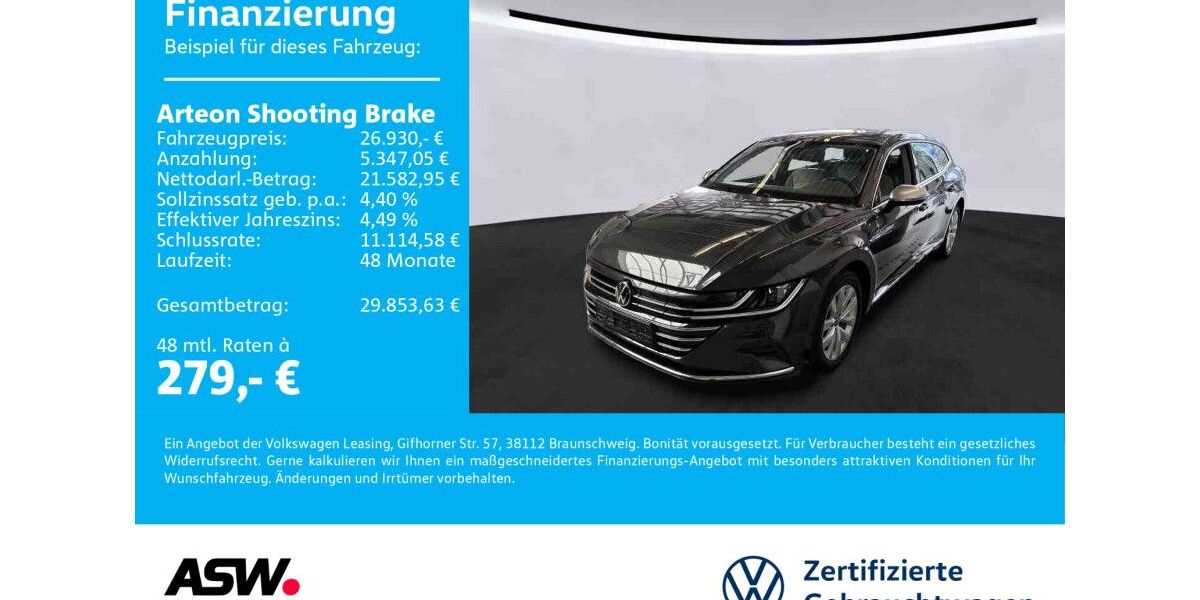 VW Arteon 60.800 km 26.930 &euro; Neckarsulm 74172