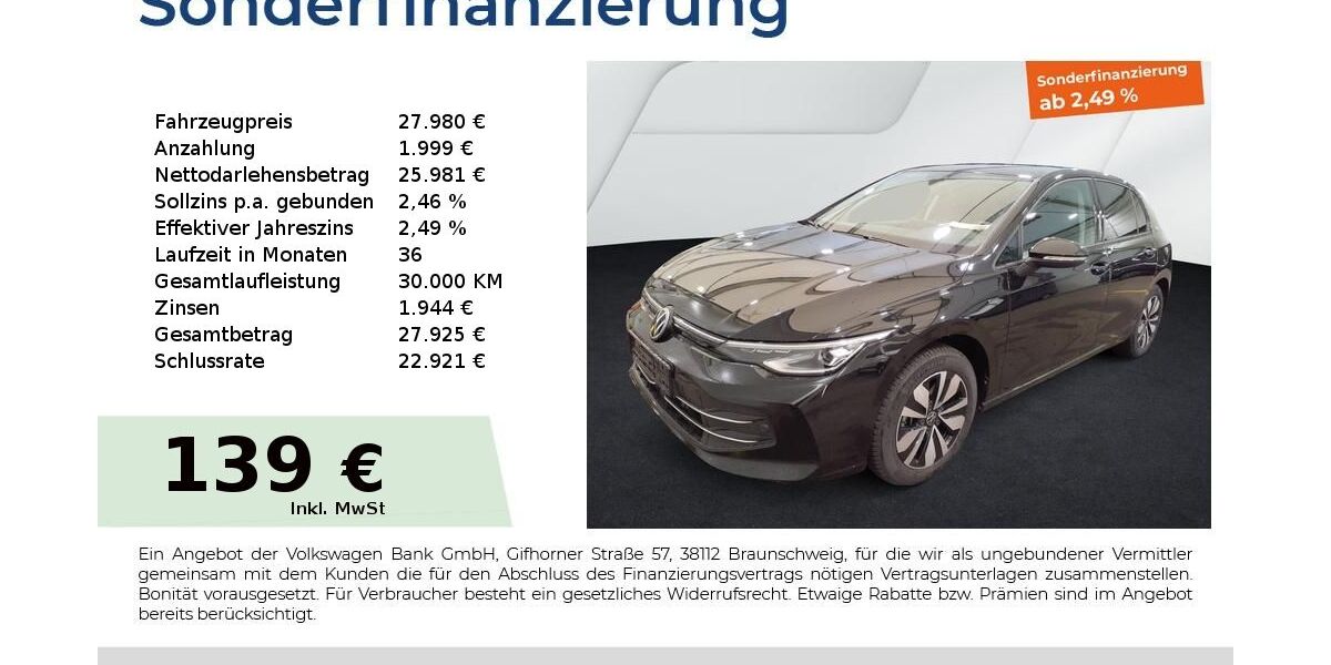 VW Golf 25.109 km 27.980 &euro; Fürth 90763
