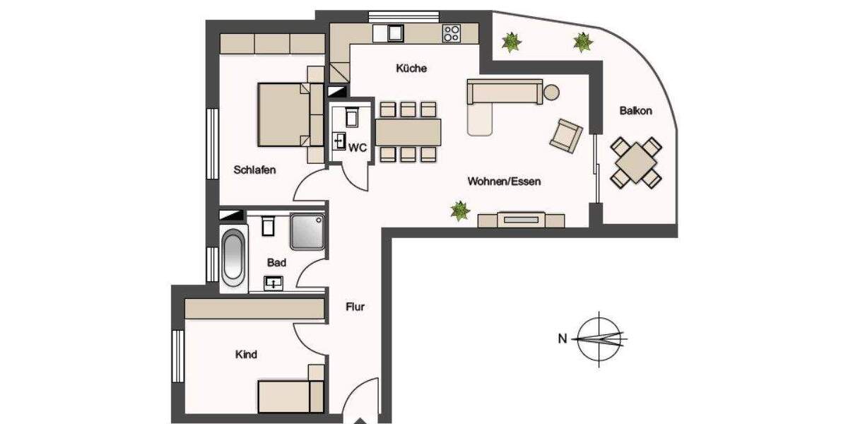 Etagenwohnung Auenstein-Ilsfeld Auenstein - 3 Zimmer, 85 m&sup2;, 1.360&euro; | Angebot:25743877