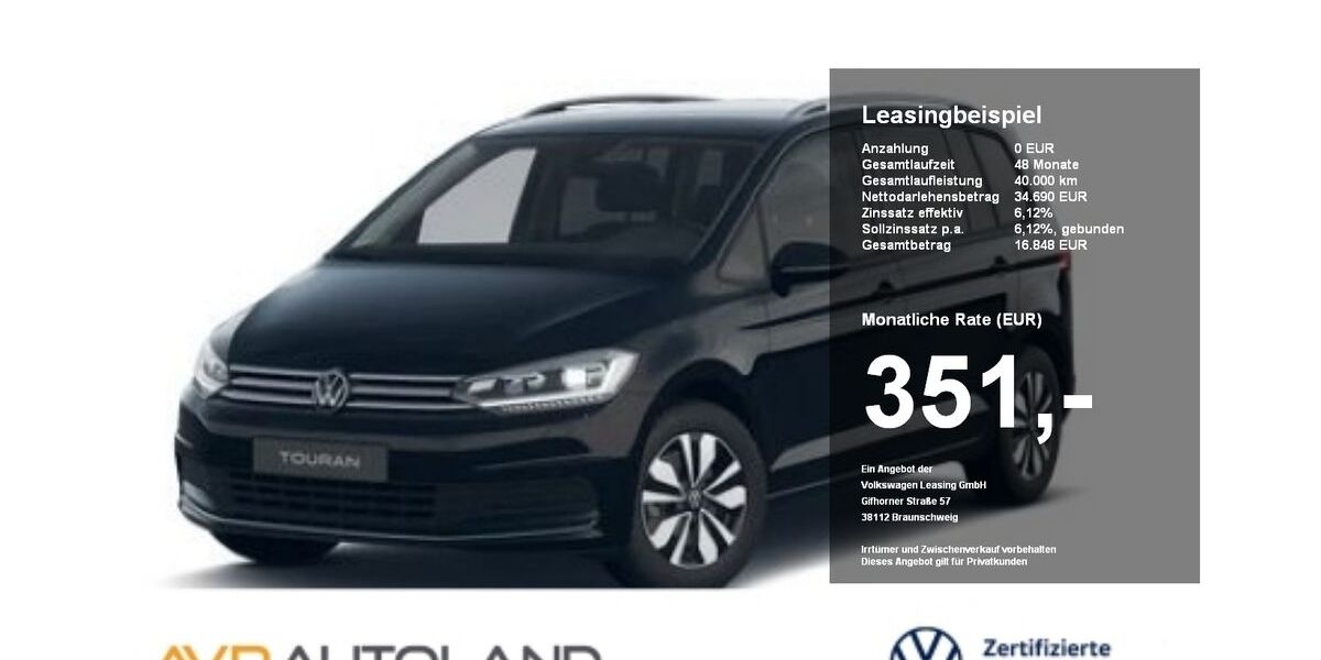 VW Touran 19.976 km 34.420 &euro; Plattling 94447