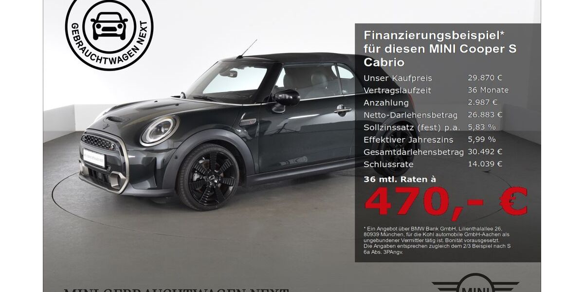 Mini Cooper S Cabrio 29.426 km 29.870 &euro; Aachen 52078