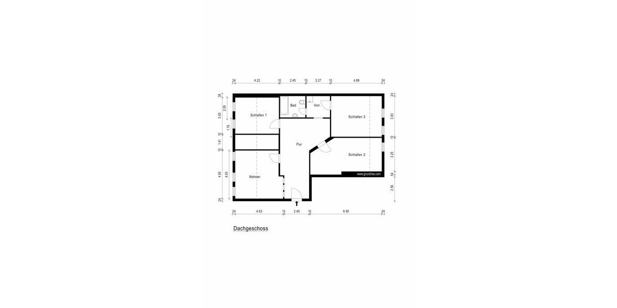 Dachgeschoßwohnung Erfurt Johannesplatz - 3.5 Zimmer, 85 m&sup2;, 728&euro; | Angebot:24994577