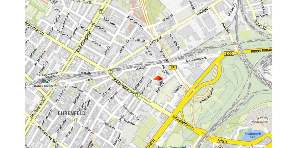 Etagenwohnung Köln / Neuehrenfeld Neuehrenfeld - 2 Zimmer, 55 m&sup2;, 259.000&euro; | Angebot:26331801