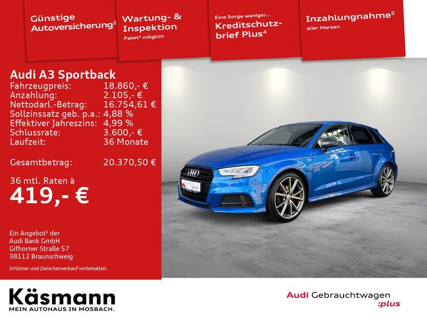 Audi A3 71.588 km 18.860 € Mosbach 74821