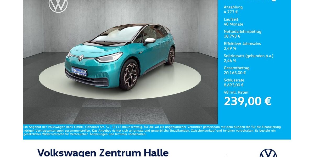 VW ID.3 13.340 km 23.570 € Halle/Saale 06110
