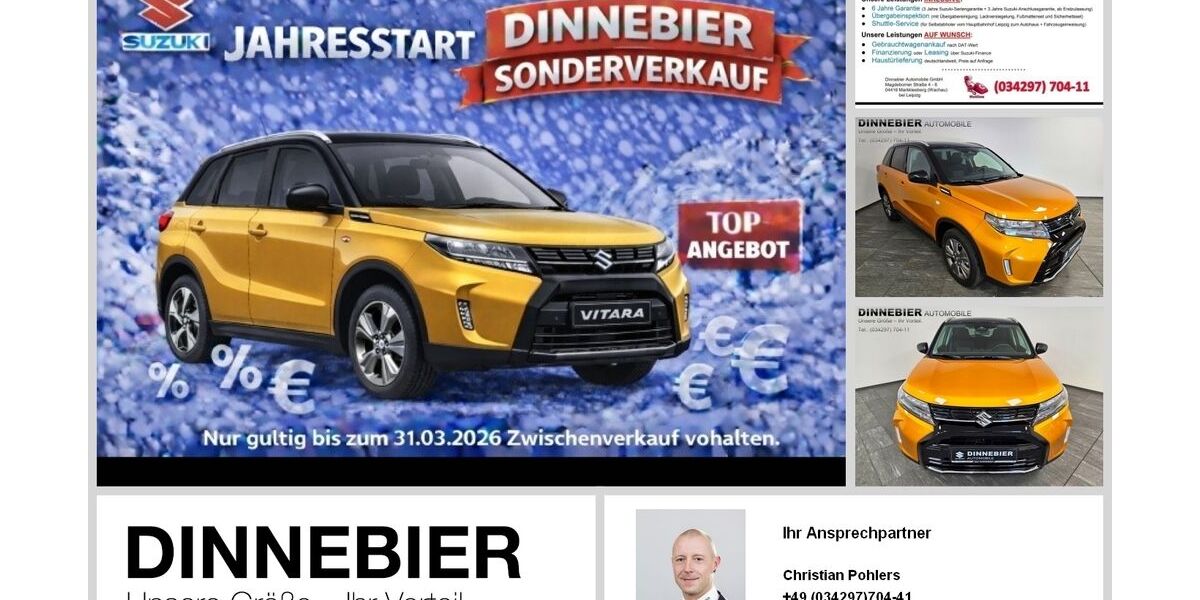 Suzuki Vitara 2.000 km 24.290 &euro; Markkleeberg 04416