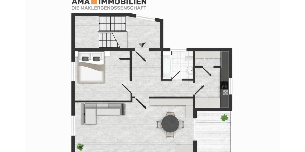 Rahlstedt von oben. Schnell verfügbar und modernisiert 2 zimmer