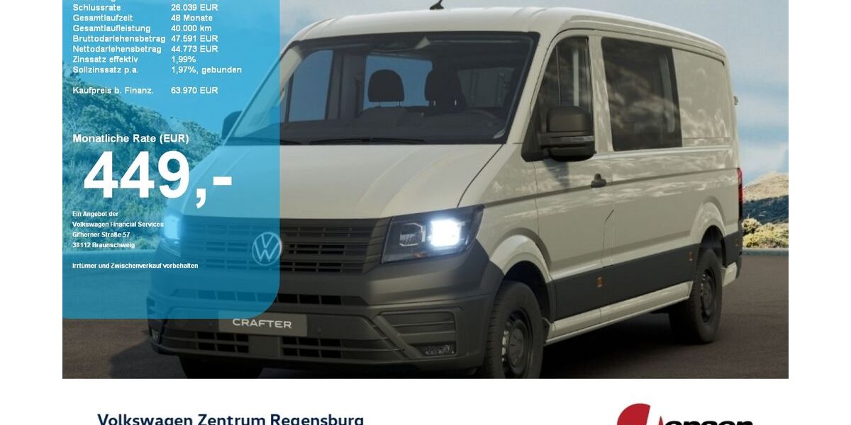 VW Crafter 4.900 km 63.970 &euro; Regensburg 93053