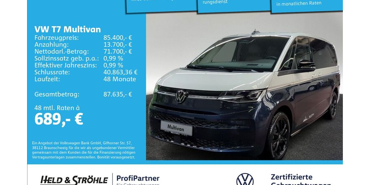 VW T7 Multivan 3.000 km 80.990 &euro; Ulm 89079