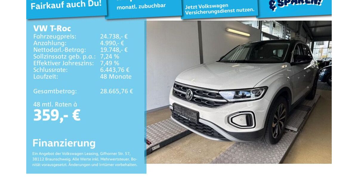 VW T-Roc 29.480 km 24.491 &euro; Mannheim 68309