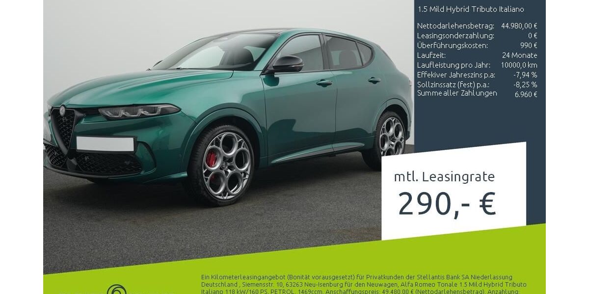 Alfa Romeo Tonale 2.500 km 44.980 &euro; Borken 46325