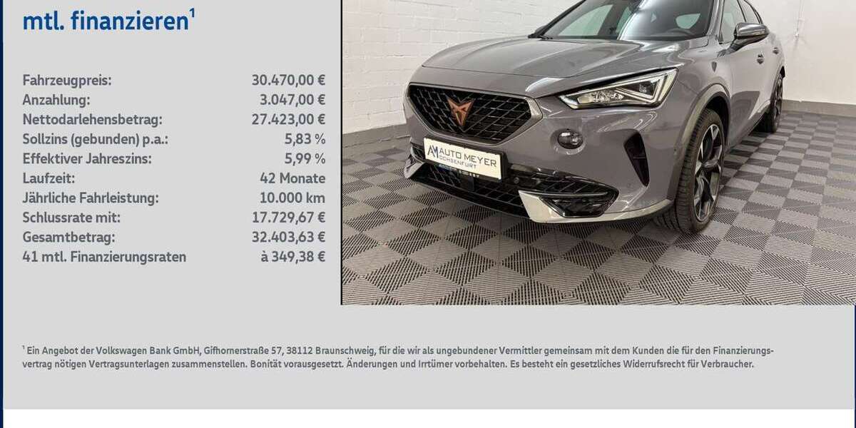 Cupra Formentor 40.829 km 30.470 &euro; Reichenberg 97234