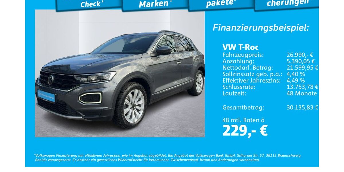 VW T-Roc 25.875 km 25.690 &euro; Glinde 21509