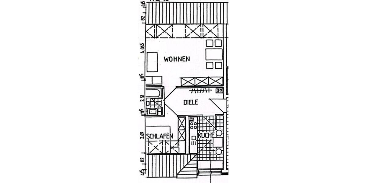 Dachgeschoßwohnung Braunschweig Wabe-Schunter-Beberbach - 2 Zimmer, 54 m&sup2;, 540&euro; | Angebot:26284576