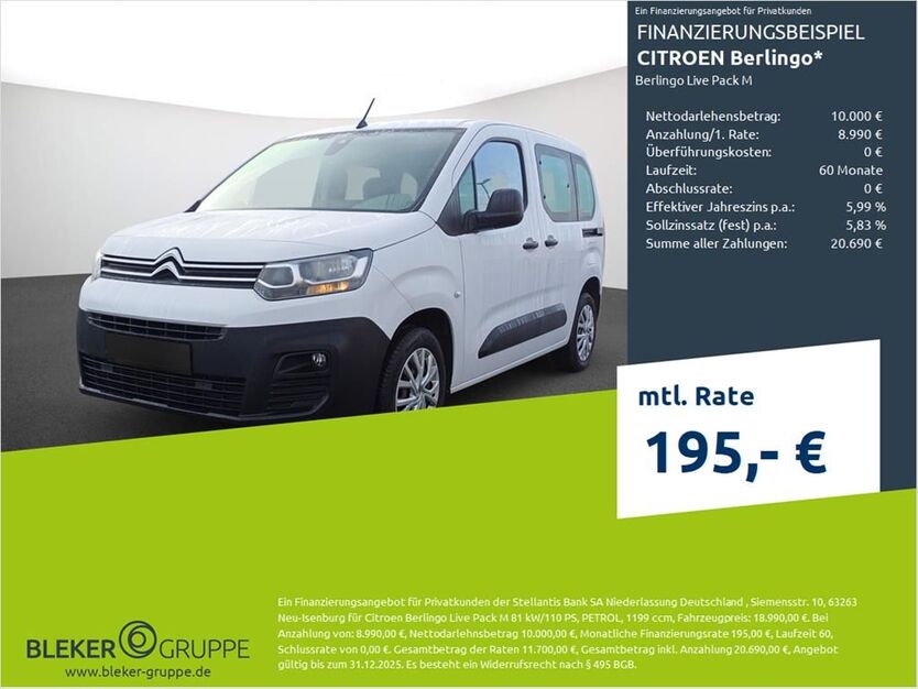 Citroen Berlingo 19.909 km 18.990 € Borken 46325