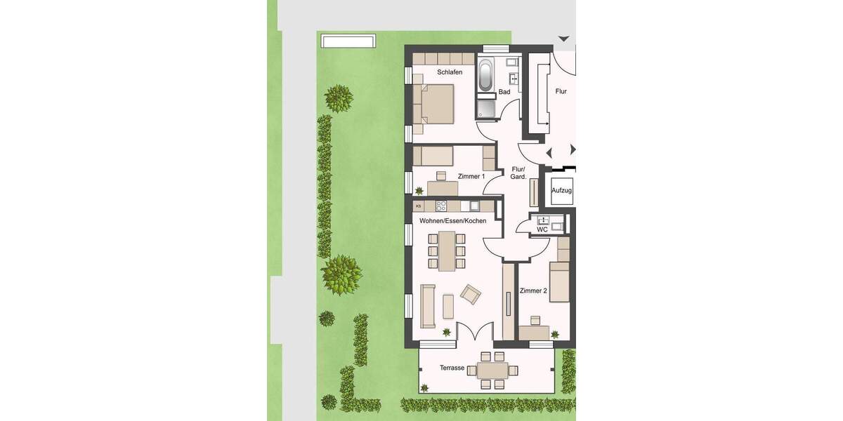 Etagenwohnung Ludwigsburg / Pflugfelden Pflugfelden - 4 Zimmer, 95 m&sup2;, 504.900&euro; | Angebot:24916296