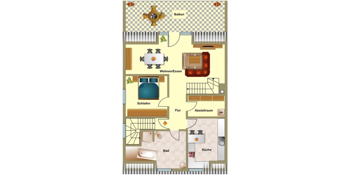 Maisonettenwohnung Scheeßel - 4 Zimmer, 108 m&sup2;, 1.290&euro; | Angebot:25165152