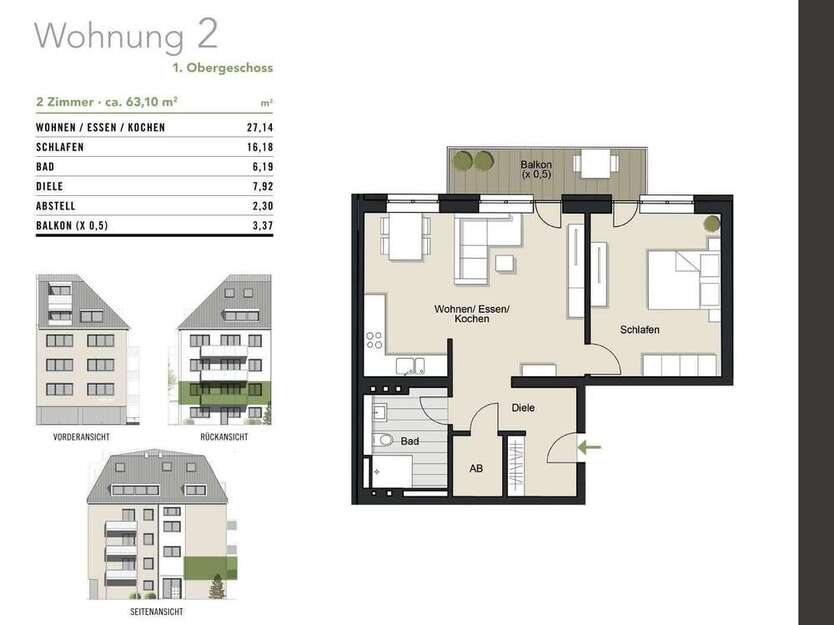 Wohnung zum Kaufen in Köln 469.000 € 63.1 m²