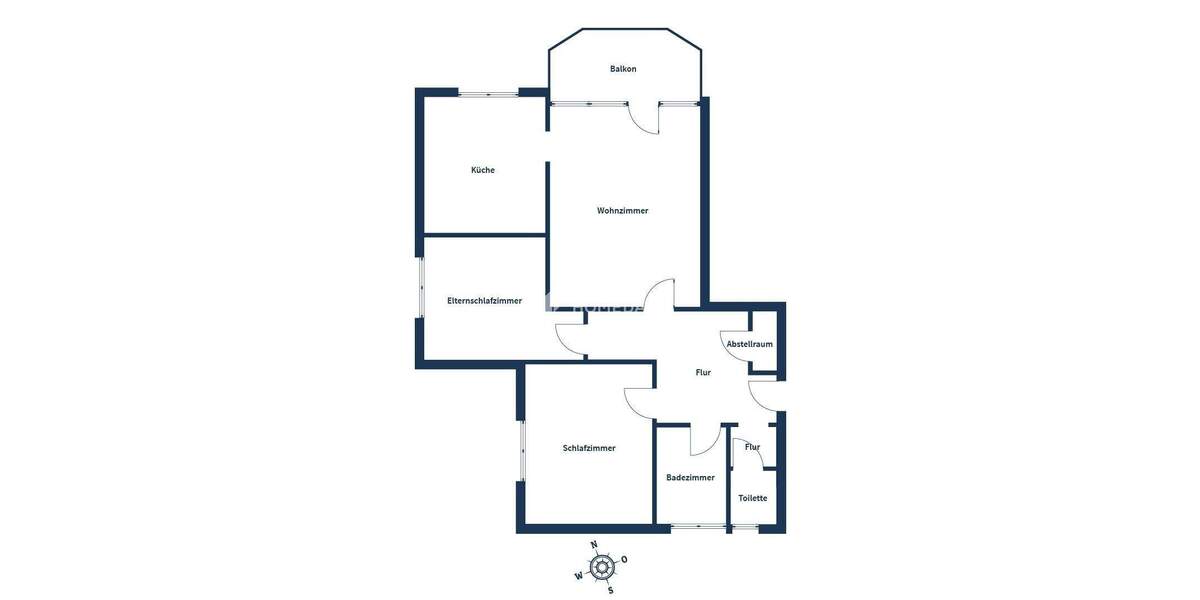 Etagenwohnung Oldenburg Kreyenbrück - 3 Zimmer, 75 m&sup2;, 229.000&euro; | Angebot:25471670