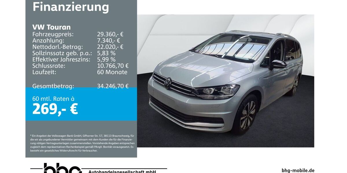VW Touran 19.933 km 29.360 &euro; Mössingen 72116