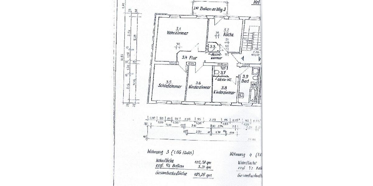 Etagenwohnung Eberswalde Brandenburgisches Viertel - 4 Zimmer, 106 m&sup2;, 220.000&euro; | Angebot:26631146