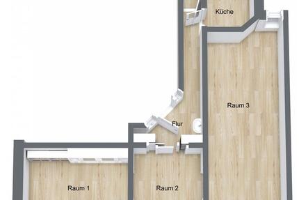 BüroPraxis ca. 90 m², EG 3-4 Räume, mit eigenem straßenseitigen