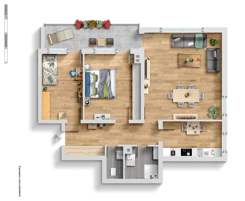 Moderne 3-Zimmerwohnung in ruhiger und zentraler Lage 3 zimmer
