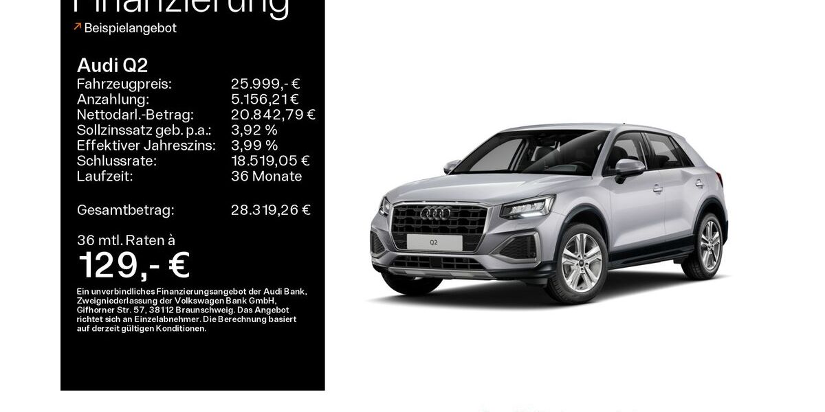 Audi Q2 6.100 km 25.999 &euro; Linsengericht 63589