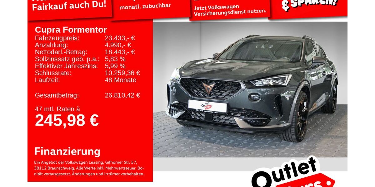 Cupra Formentor 78.424 km 23.199 &euro; Weinheim 69469