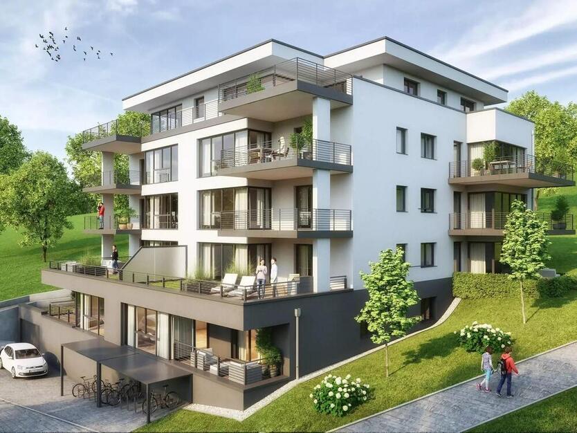 Helle Wohnung mit schöner Weitsicht im Energiesparhaus in ruhiger Lage im Grünen