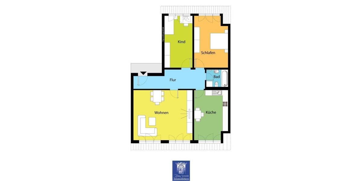 Etagenwohnung Pirna - 3 Zimmer, 104 m&sup2;, 1.044&euro; | Angebot:26835566