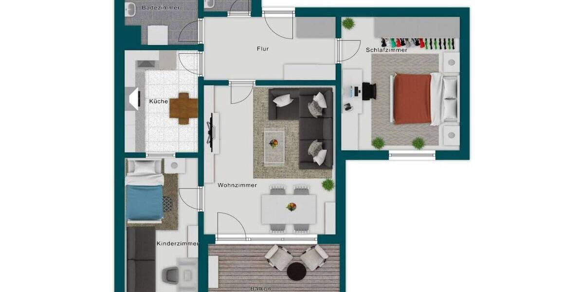 Etagenwohnung Korntal-Münchingen Korntal - 3 Zimmer, 70 m&sup2;, 199.000&euro; | Angebot:26596023