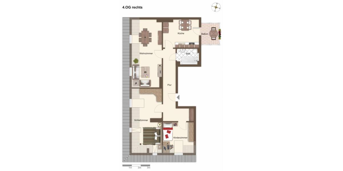 Dachgeschoßwohnung Bremerhaven Geestemünde - 3 Zimmer, 79 m&sup2;, 409&euro; | Angebot:26234116