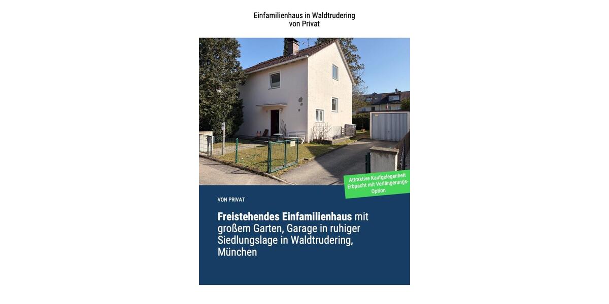 Einfamilienhaus München Trudering-Riem - 7 Zimmer, 120 m&sup2;, 749.000&euro; | Angebot:26441030