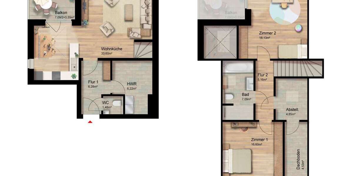 Wohnung zum Mieten in Edewecht Friedrichsfehn 1.500 € 107.49 m² 3 zimmer